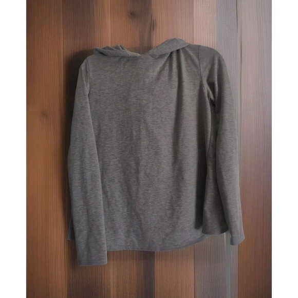 SCORPIO SOL Gray Split Back Yoga Athletic Hoodie Hooded Sweatshirt Womens Size M - Picture 1 of 9
